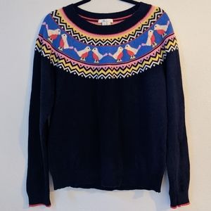 Boden Festive Fair Isle Sweater - Birds